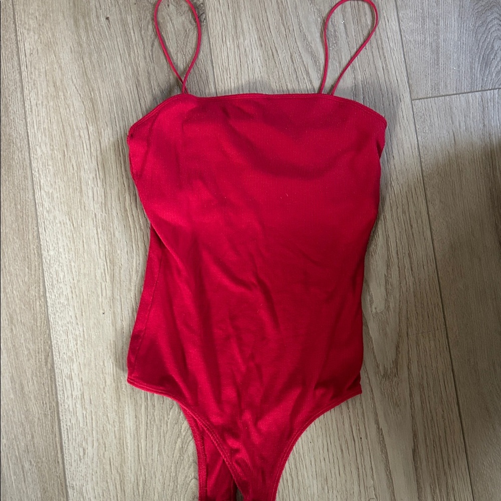 Hollister Scarlet Ribbed Bodysuit/Tank